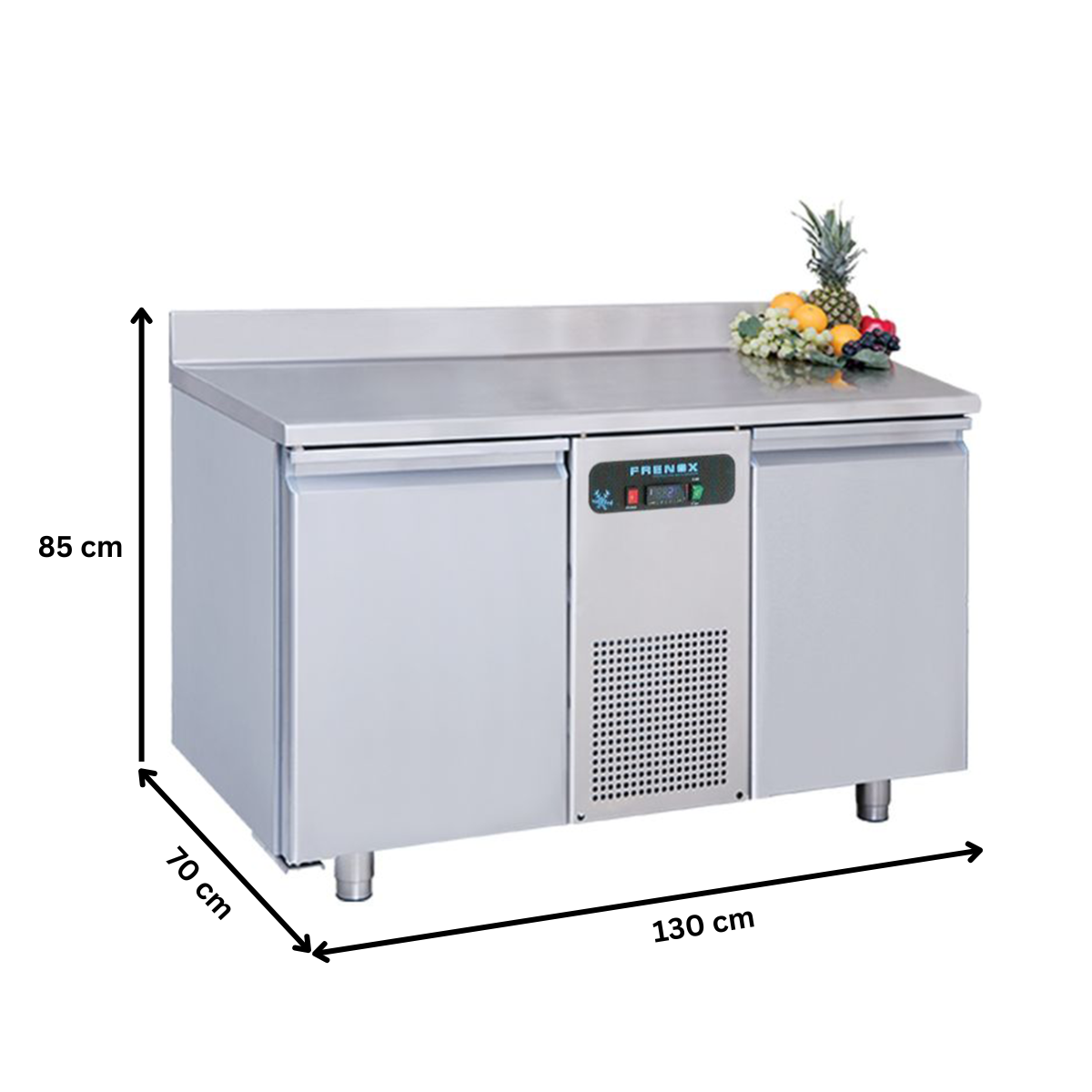 Masa congelare FRENOX, profesionala, inox, 2 usi, 281 lt, 130*70*85 cm - 5