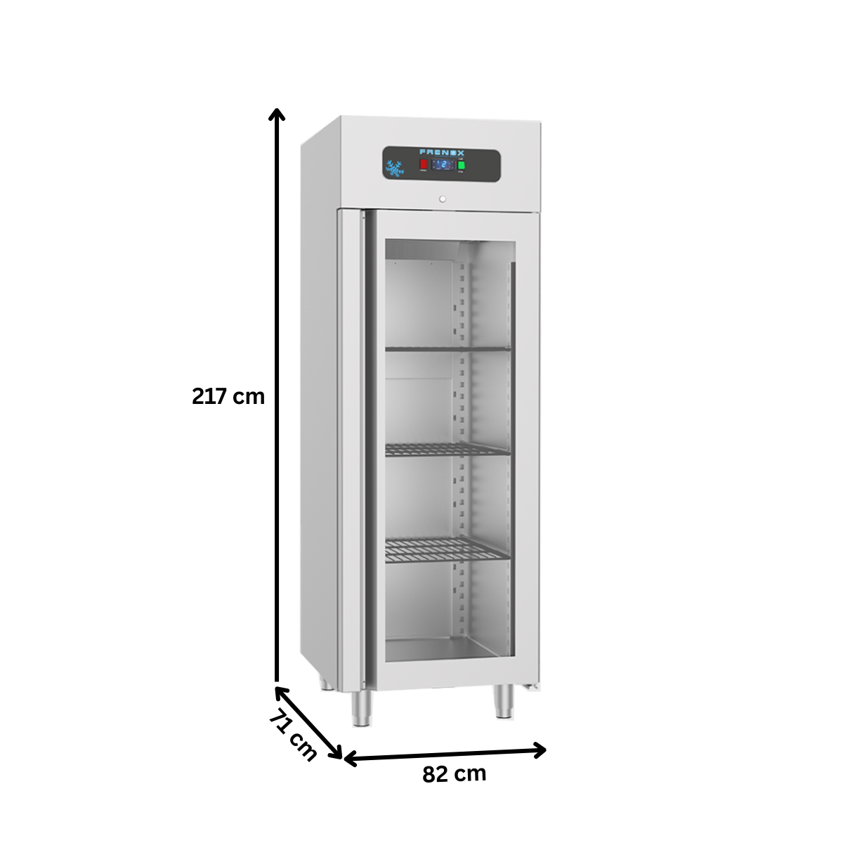 Dulap congelator vertical inox din sticla, FRENOX cu 1 usa din sticla, 800 lt - 3
