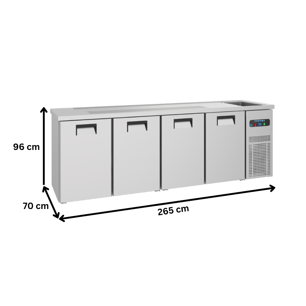 Masa rece FRENOX pentru bere cu 4 usi, butoi si chiuveta - 3