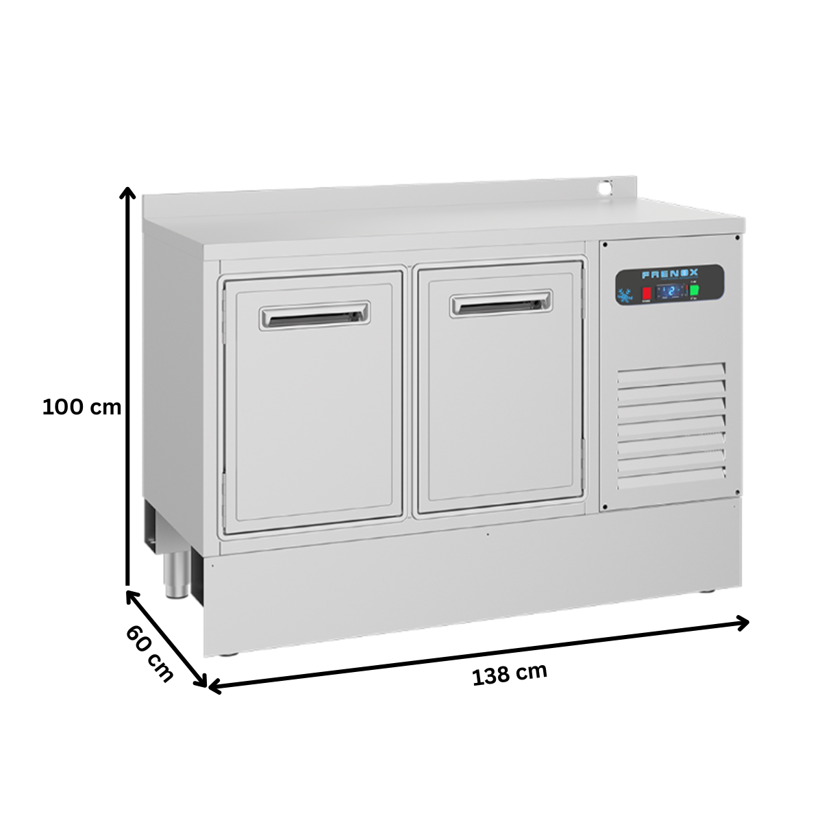 Frigider inox pentru bar FRENOX cu 2 usi - 2