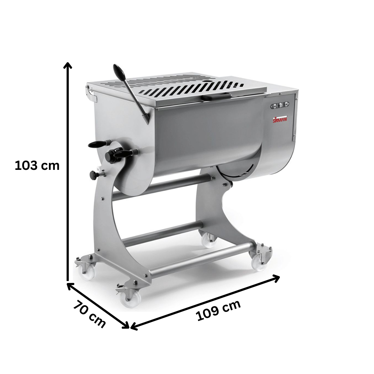 Malaxor carne inox SIRMAN 120 kg - 3