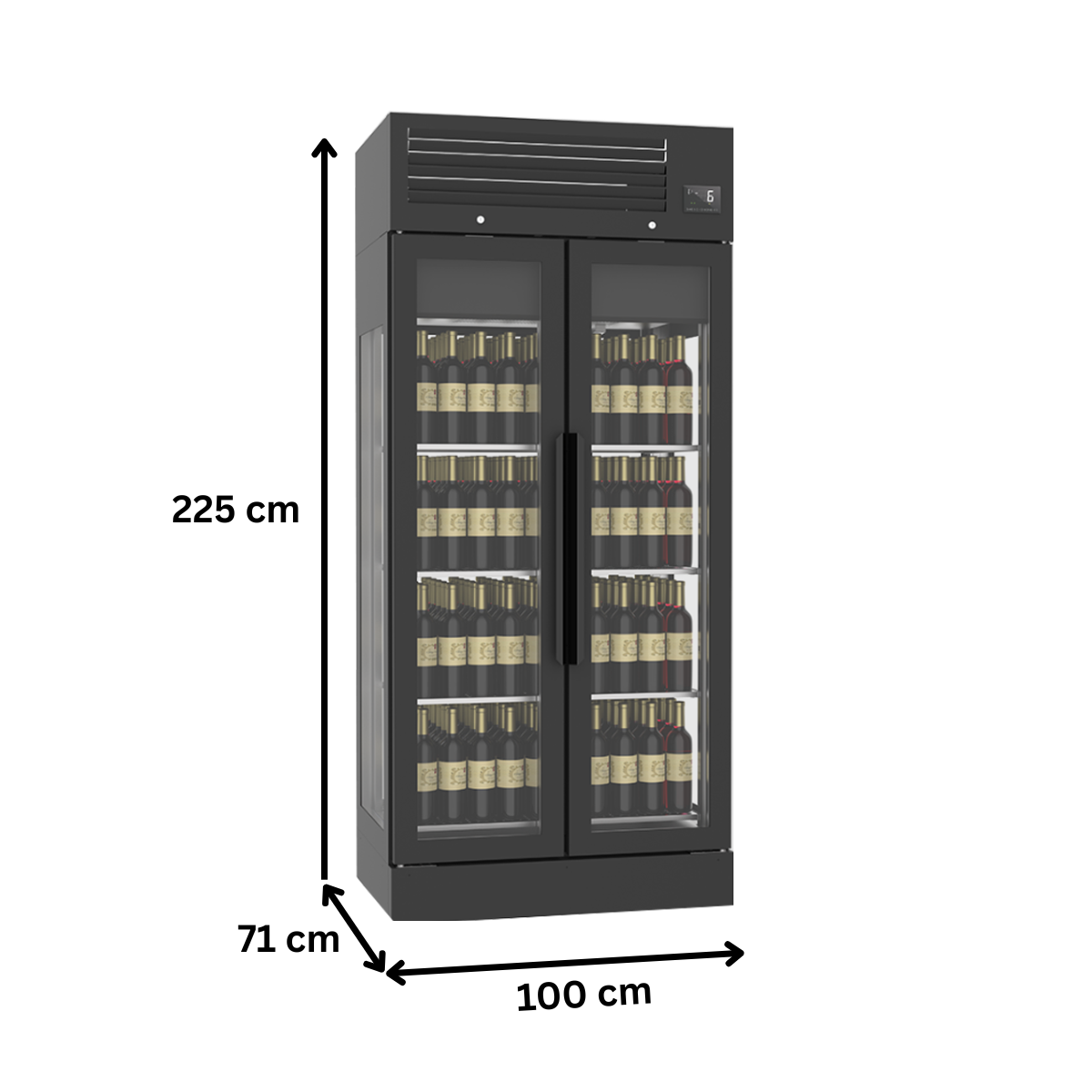 Vitrina frigorifica sticle si delicatese FRENOX, 240 lt, 4 rafturi - 2