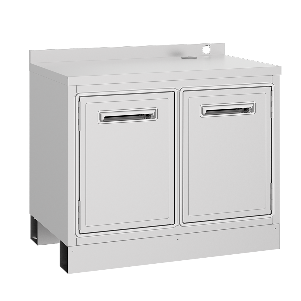 Masa rece pentru bar FRENOX, inox, 2 usi, 240 lt, 105*64*85 cm - 0