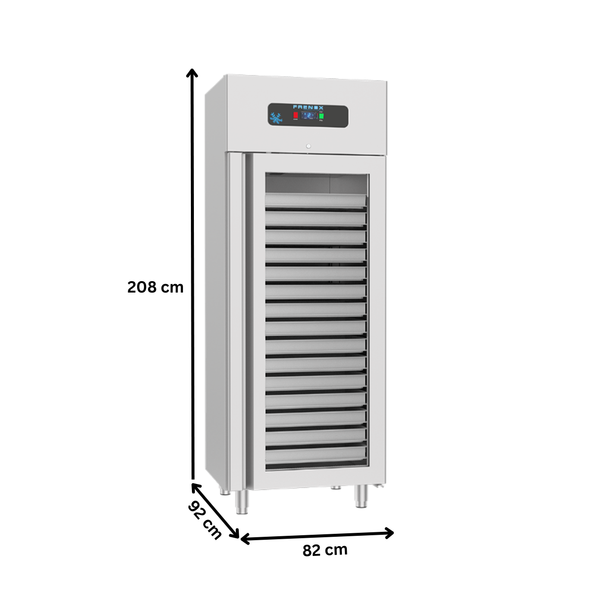 Dulap frigorific vertical inox, FRENOX cu 1 usa, pentru patiserie, 56 tavi 40x60, 850 lt - 2