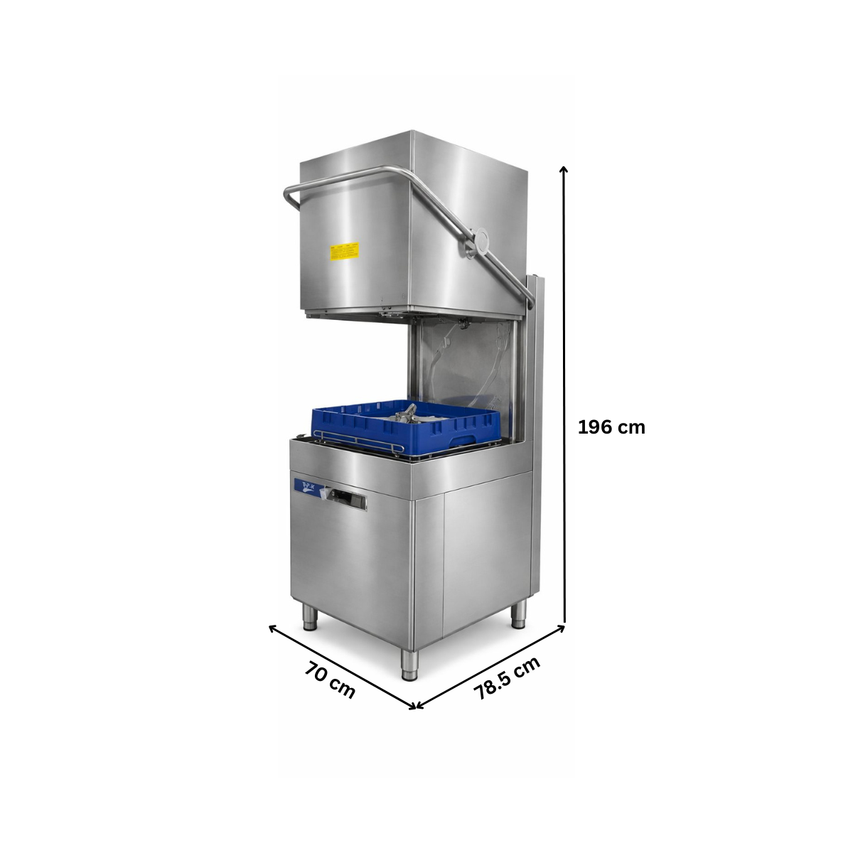 Masina de spalat vase profesionala OZTI cu capota, panou control digital, Inox, capacitate de spalare 1100 farfurii pe ora - 4
