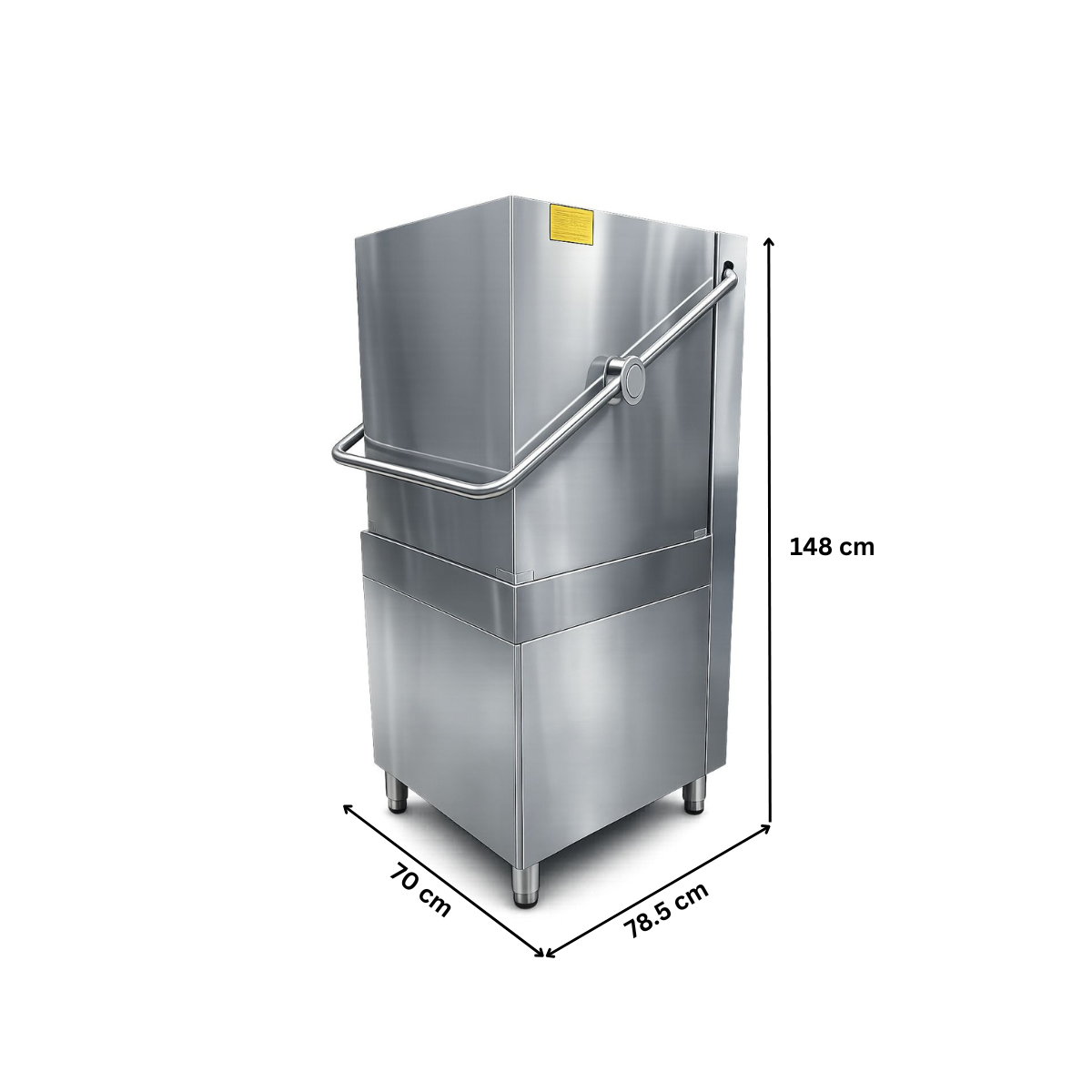 Masina de spalat vase profesionala OZTI cu capota, panou control digital, Inox, capacitate de spalare 1100 farfurii pe ora - 5