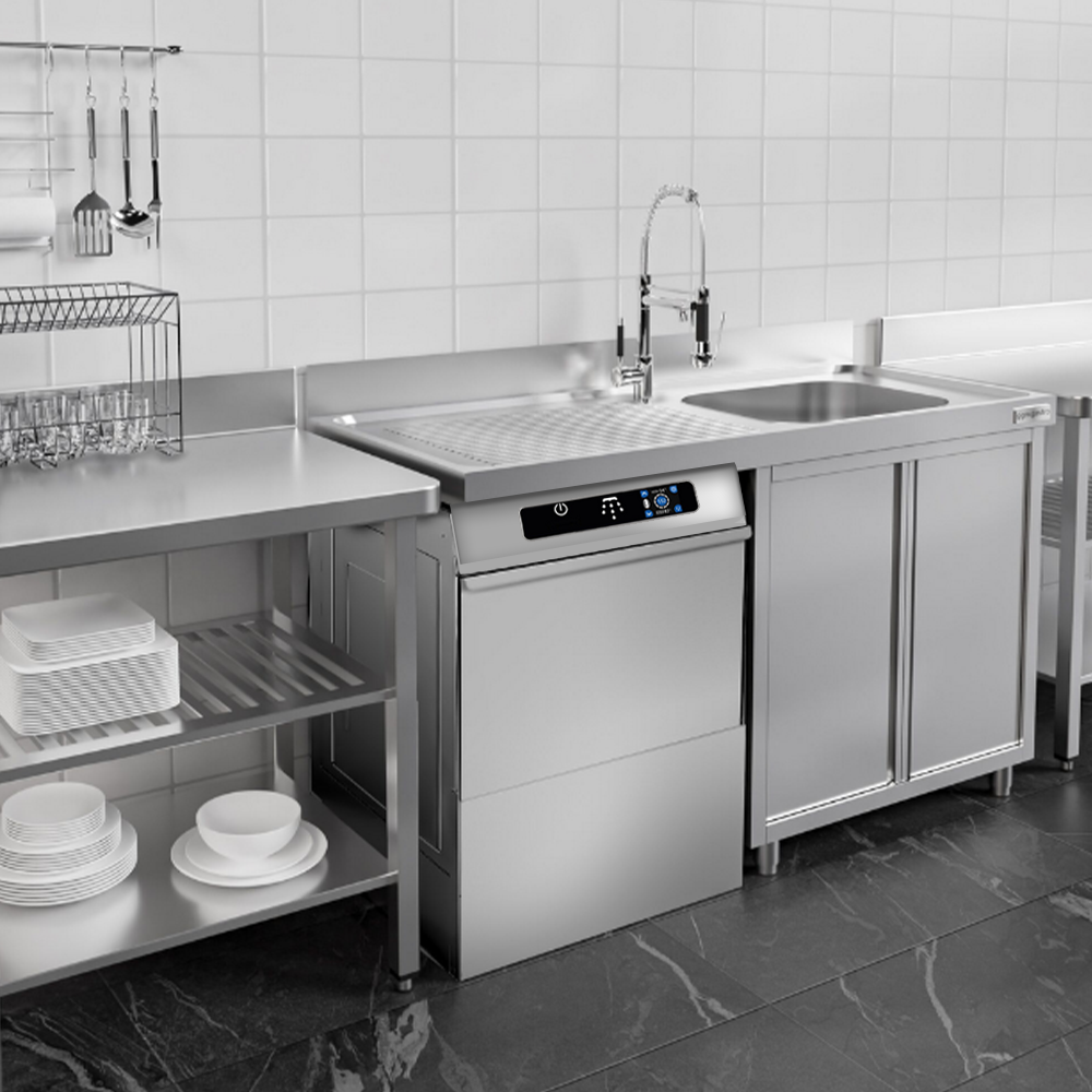 Masina de spalat vase profesionala OZTI cu deschidere frontala, control digital, pompa drenaj, dispenser detergent - 4