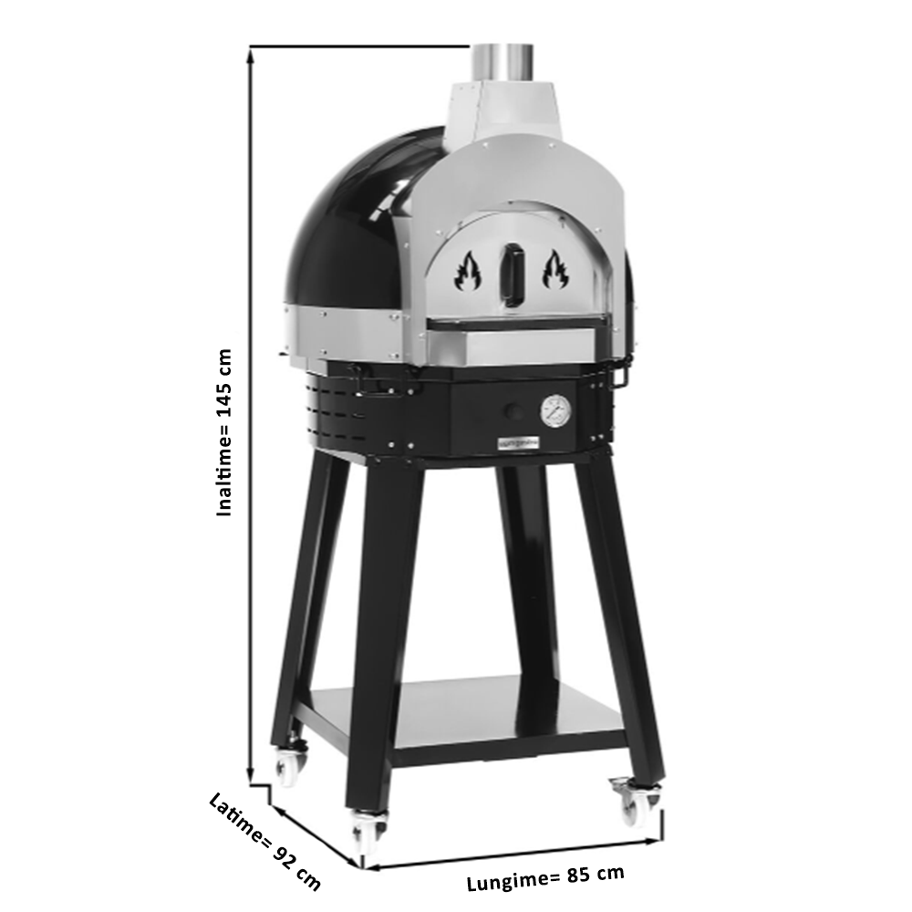 Cuptor profesional traditional pe lemne cu samota, diametrul interior 70 cm - 5