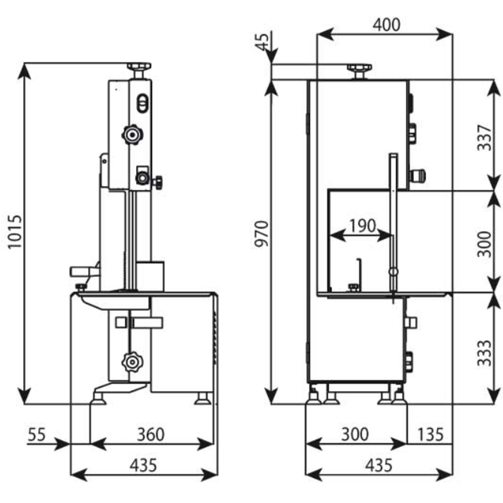 Fierastrau oase LA MINERVA, profesional, electric, inox, banda 182 cm - 2