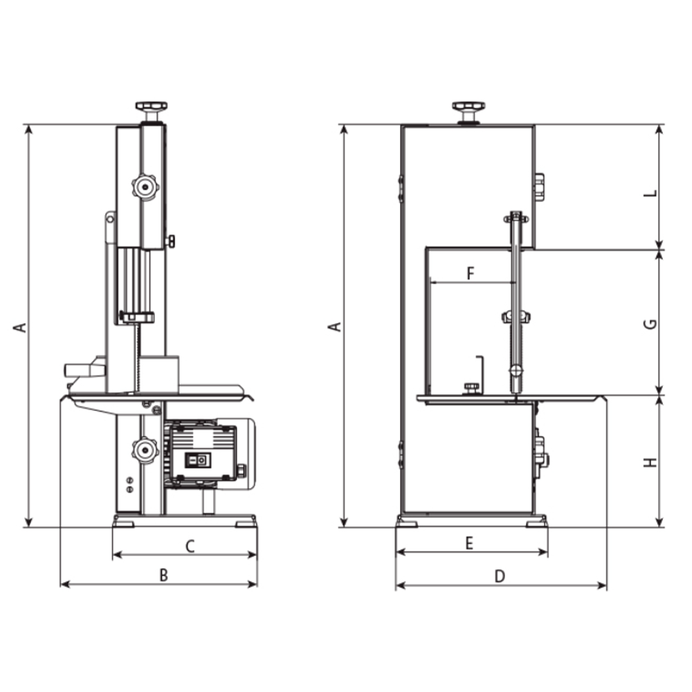 Fierastrau oase LA MINERVA, profesional, electric, inox, banda 155 cm - 2