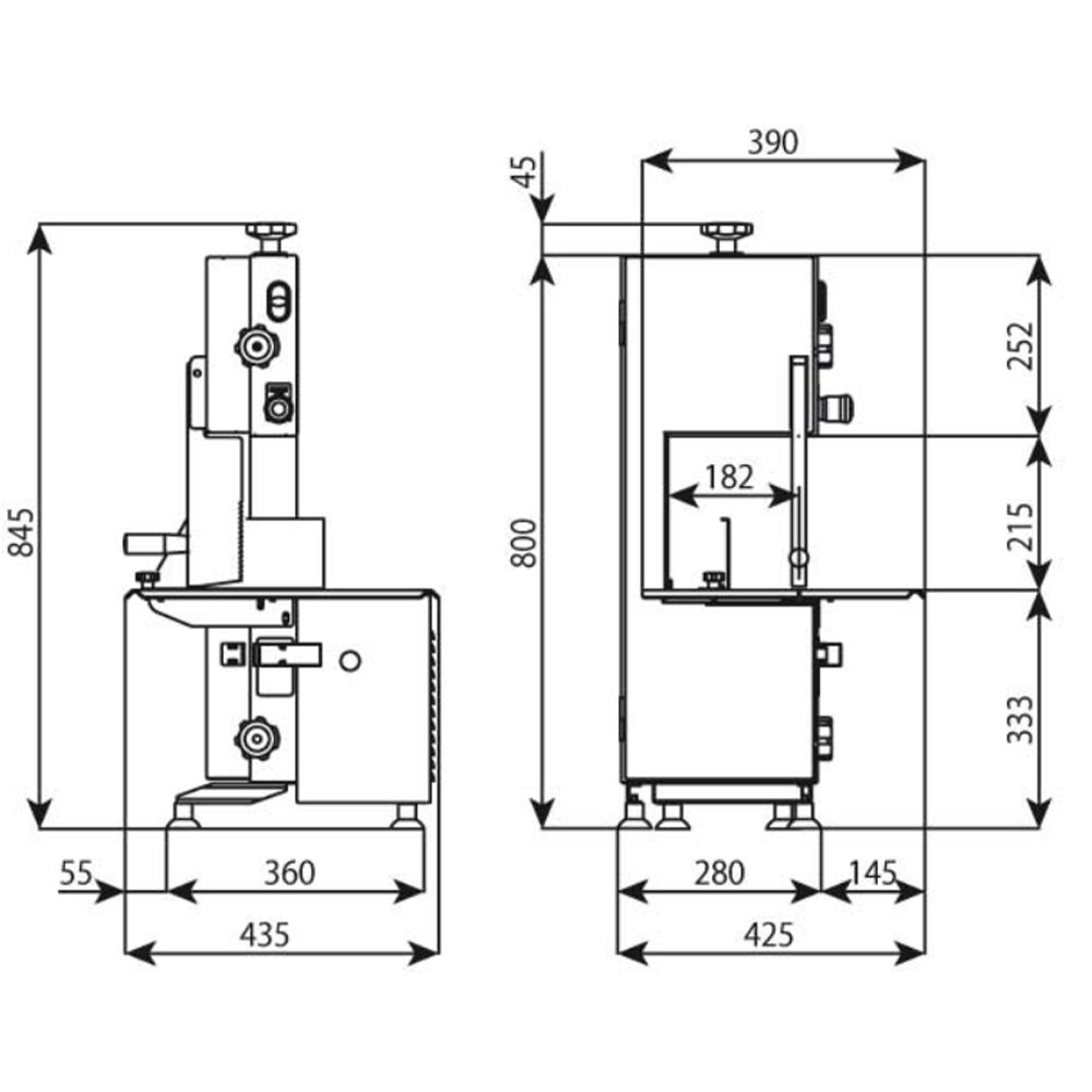 Fierastrau oase LA MINERVA, profesional, electric, inox, banda 155 cm - 1