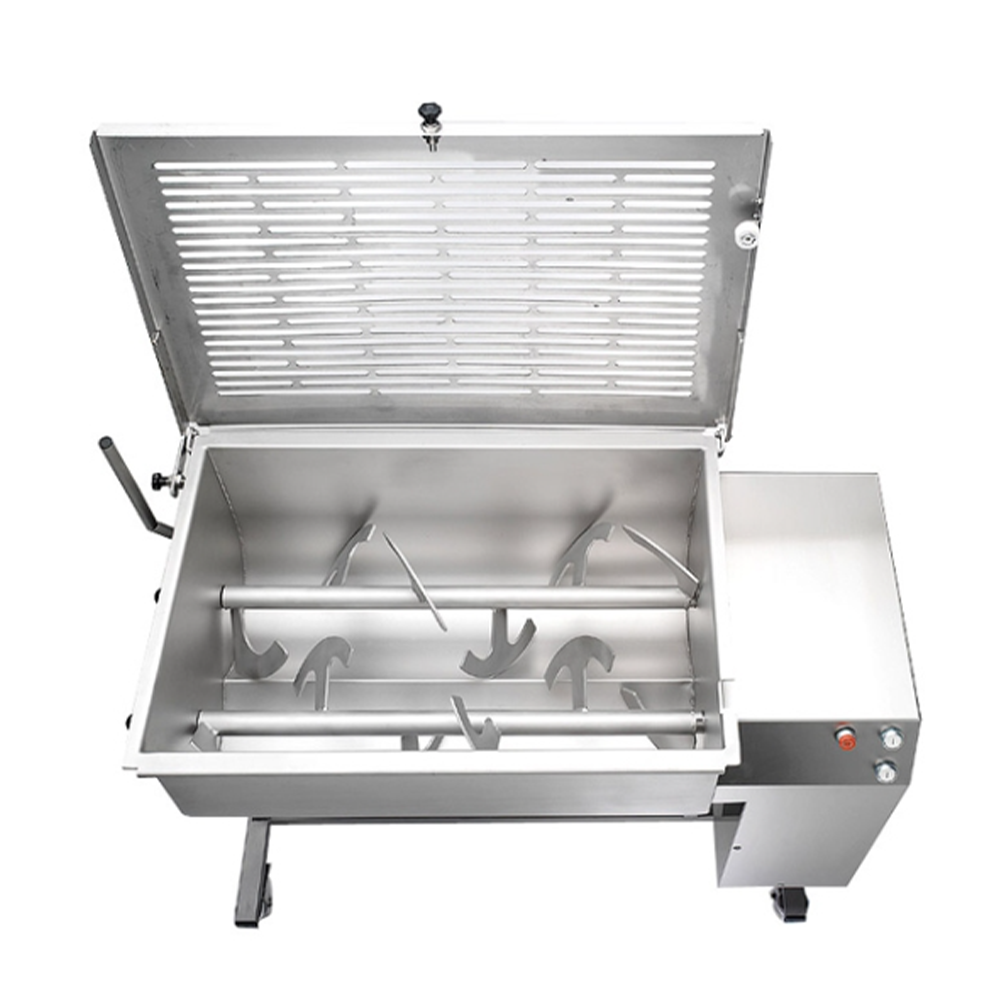 Malaxor carne inox 90 kg cu suport cu roti - 1