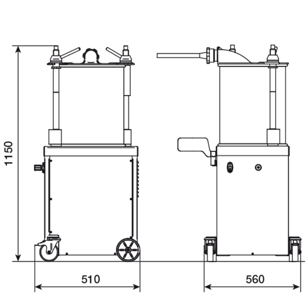 Masina de umplut carnati verticala 32 lt - 3