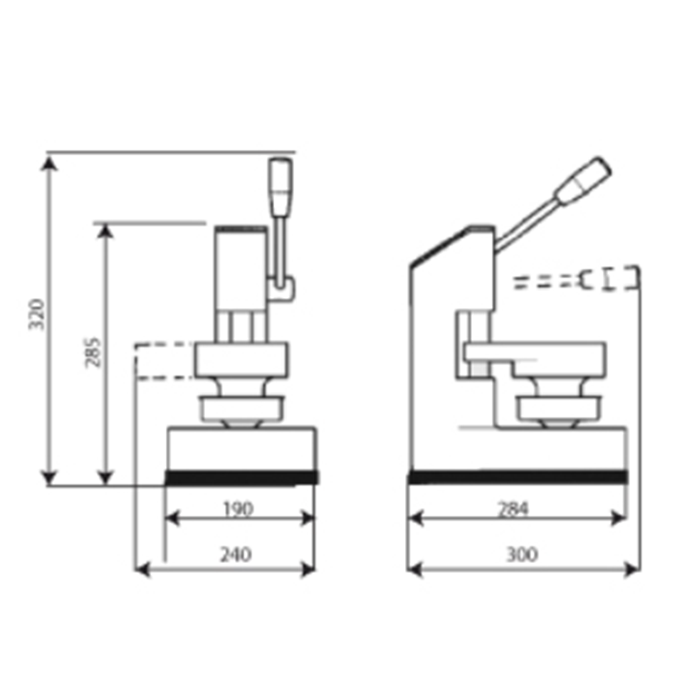 Formator hamburger manual LA MINERVA cu diametrul de 10 cm - 1