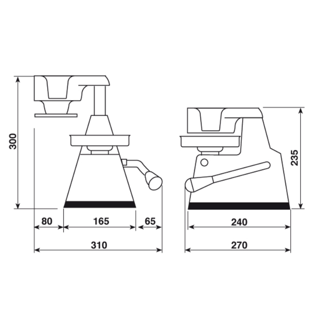 Formator hamburger manual LA MINERVA cu diametrul de 10 cm - 1