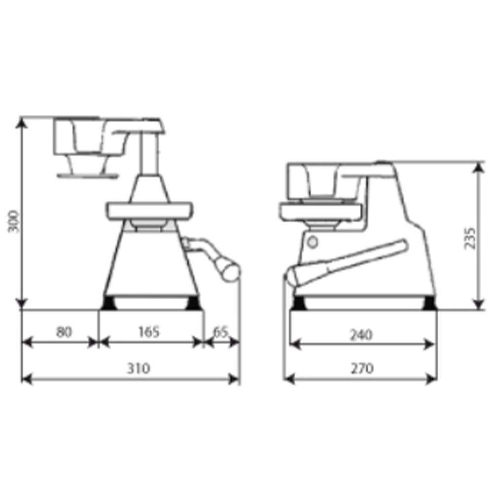 Formator hamburger manual LA MINERVA cu diametrul de 15 cm - 1
