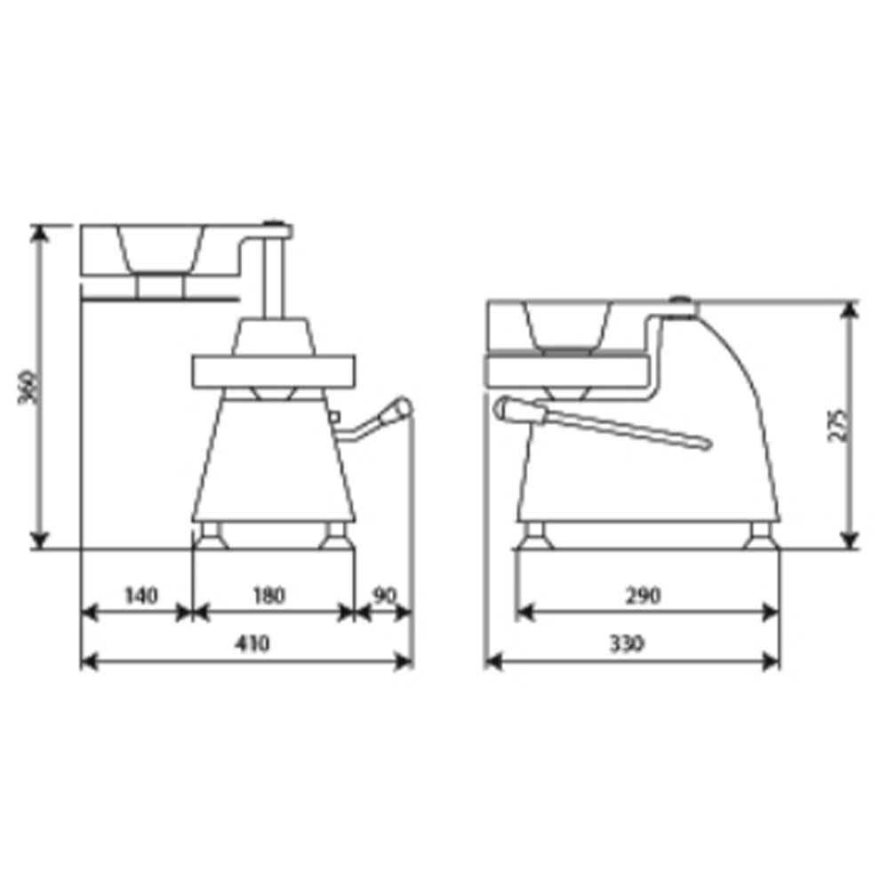 Formator hamburger manual LA MINERVA cu diametrul de 18 cm - 1