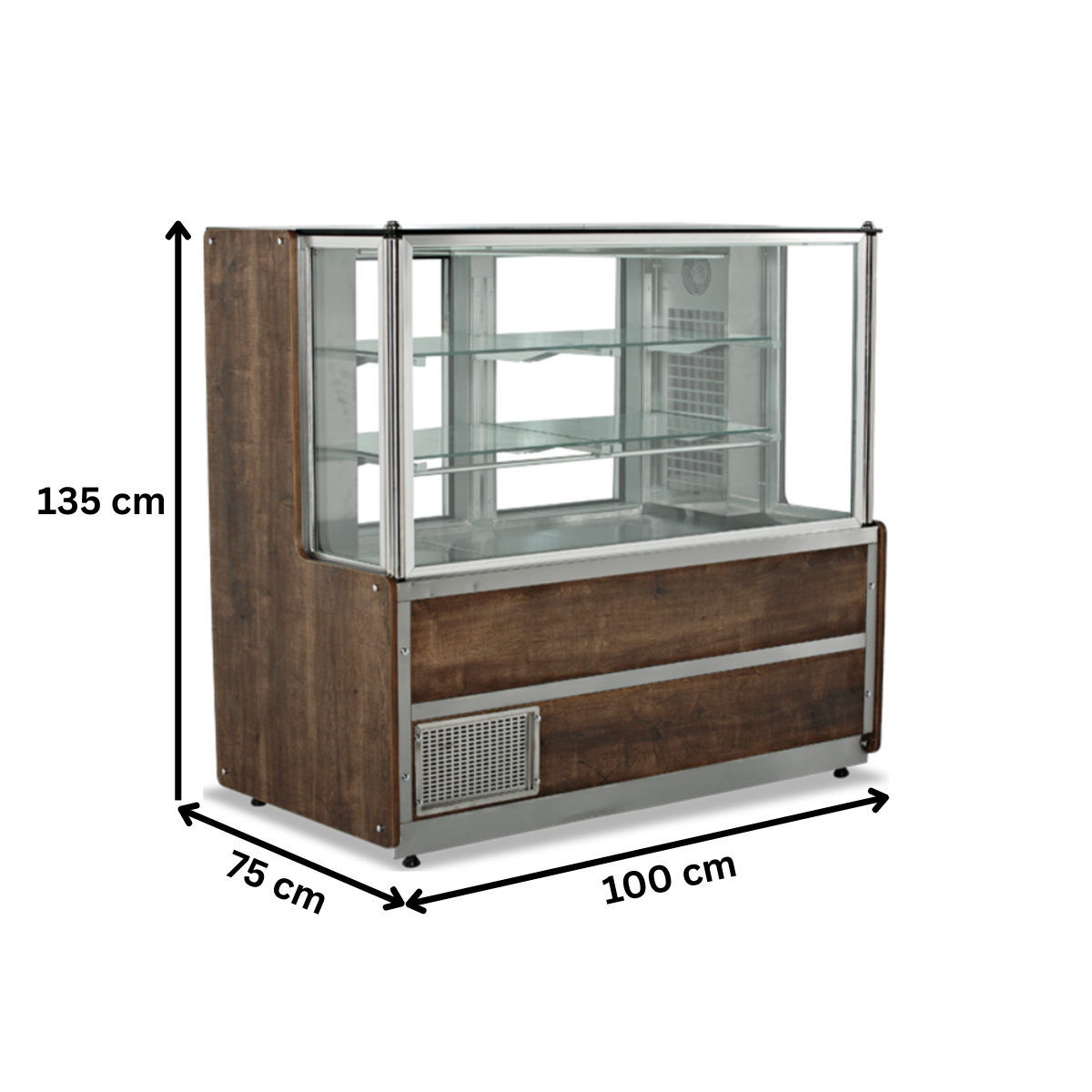 Vitrina frigorifica orizontala, expunere carne si aperitive, geam drept, 100*75*135 cm - 1