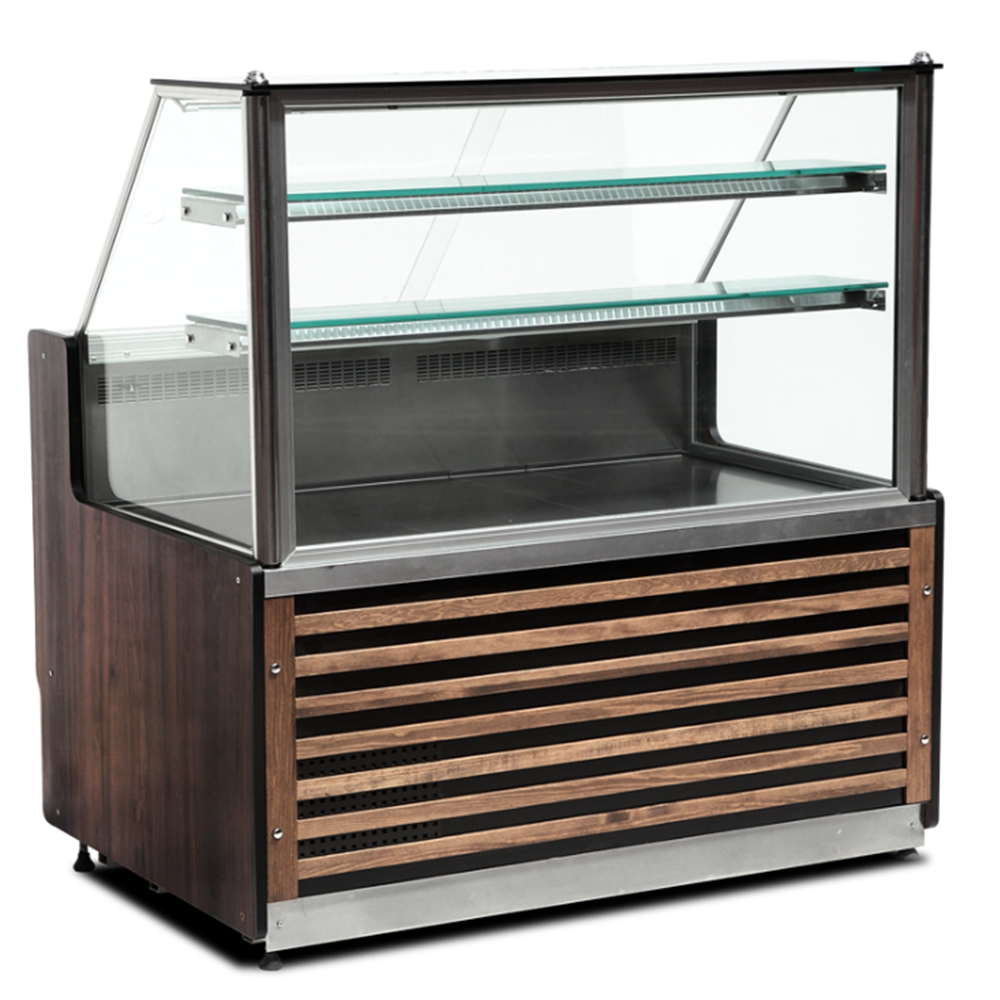 Vitrina frigorifica expunere carne si aperitive 1,3 m, orizontala, geam drept, grup motor interior - 0