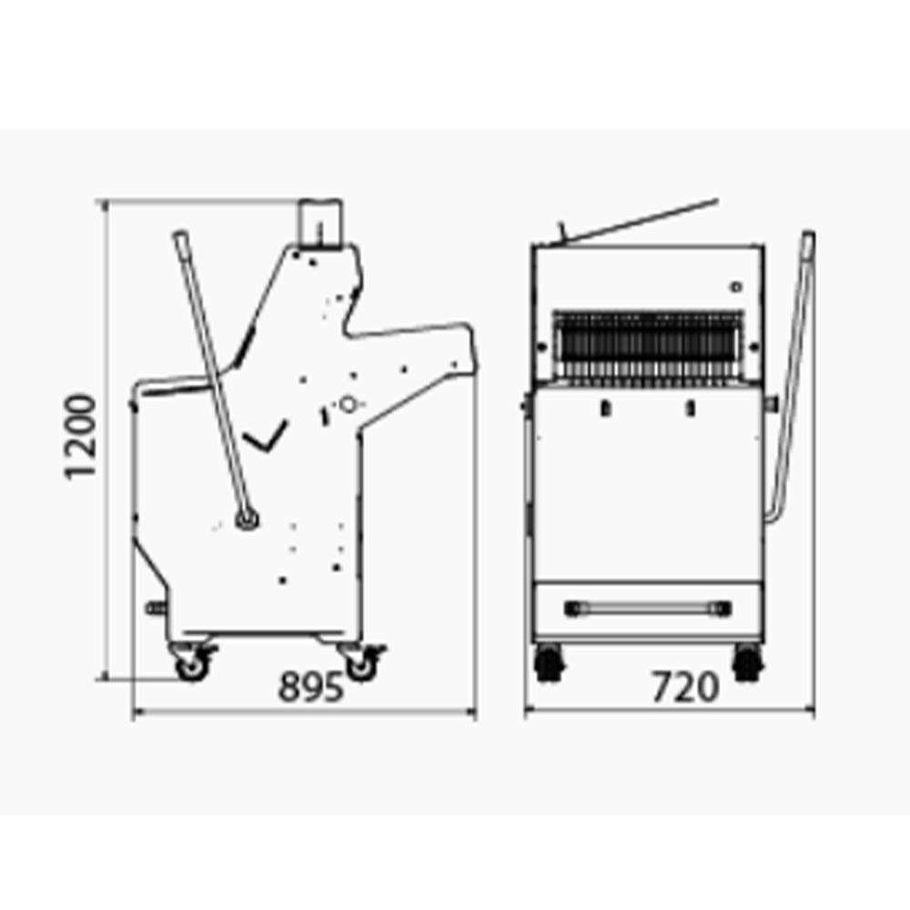 Masina pentru feliat paine manual, 33*48*18 cm - 1