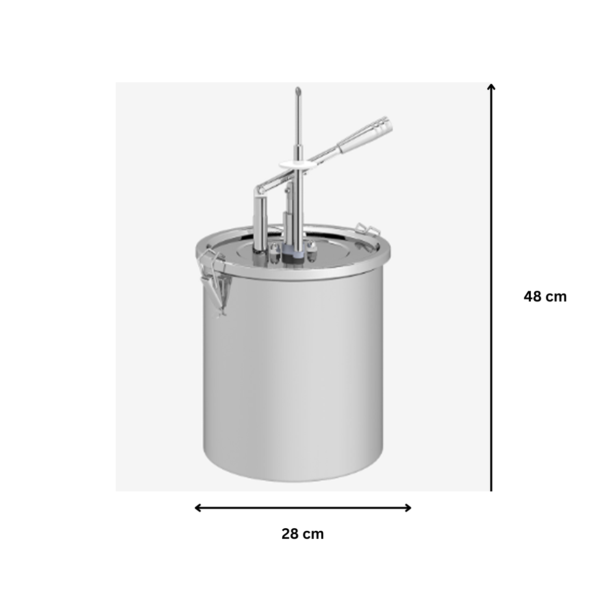 Dozator din inox, cu pompa pt ketchup/mustar/maioneza 10 lt  STANLES STEEL - 1