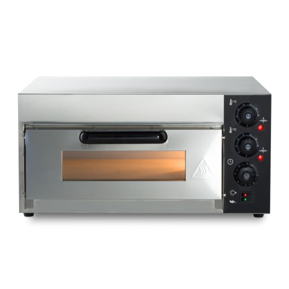 Cuptor profesional pizza cu 1 vatra, electric, baza din samota, 4 pizza x 20 cm - 0