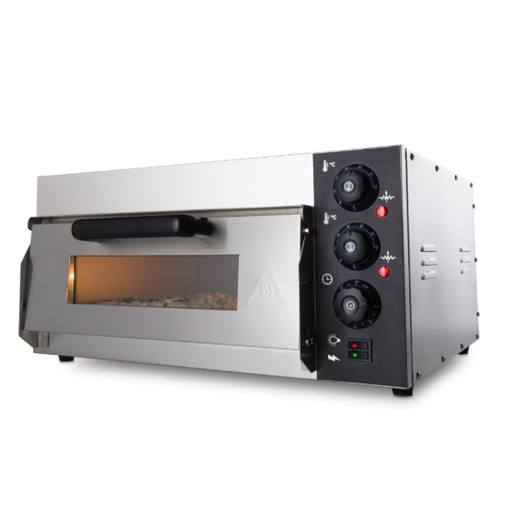 Cuptor profesional pizza cu 1 vatra, electric, baza din samota, 4 pizza x 20 cm - 3