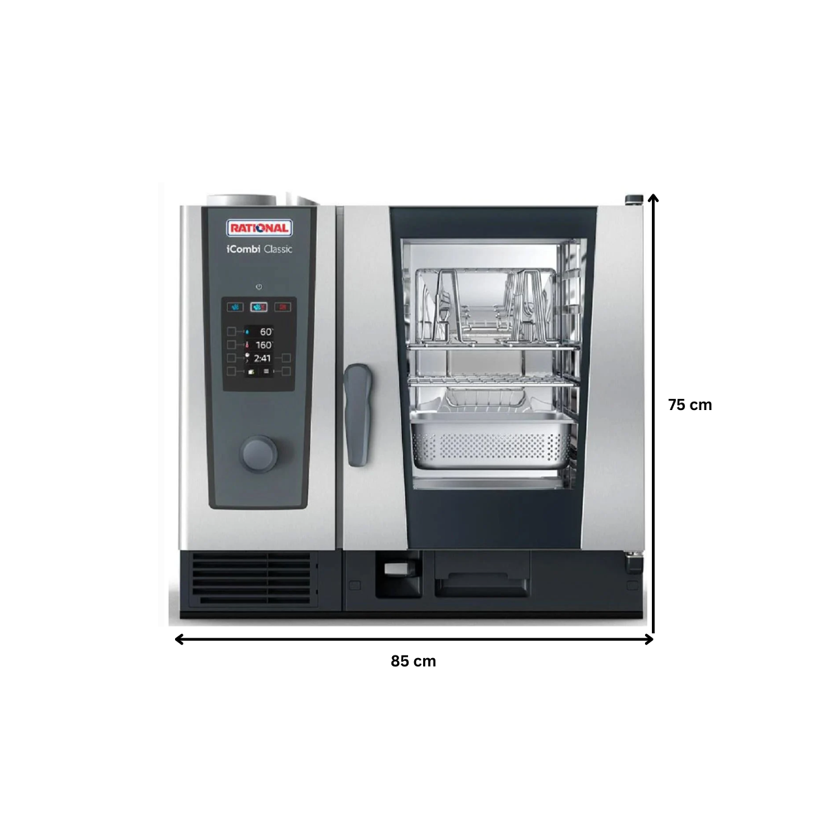 Cuptor profesional RATIONAL iCombi Classic gastro/patiserie, pe gaz, cu umidificare automata si boiler, 6 tavi GN1/1 - 6