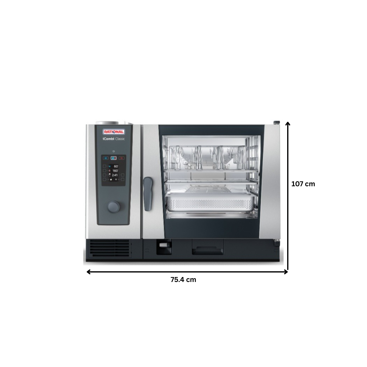 Cuptor profesional RATIONAL iCombi Classic gastro/patiserie, pe gaz, cu umidificare automata si boiler, 6 tavi GN2/1 - 4