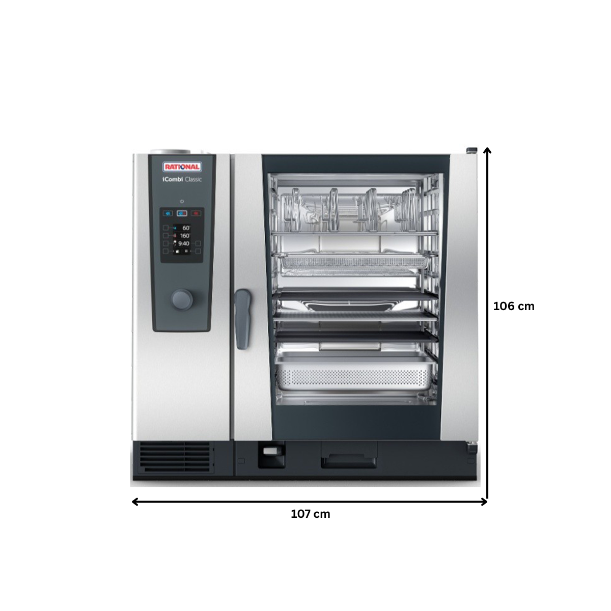 Cuptor profesional RATIONAL iCombi Classic gastro/patiserie, pe gaz cu umidificare automata si boiler, 10 tavi GN2/1 - 4