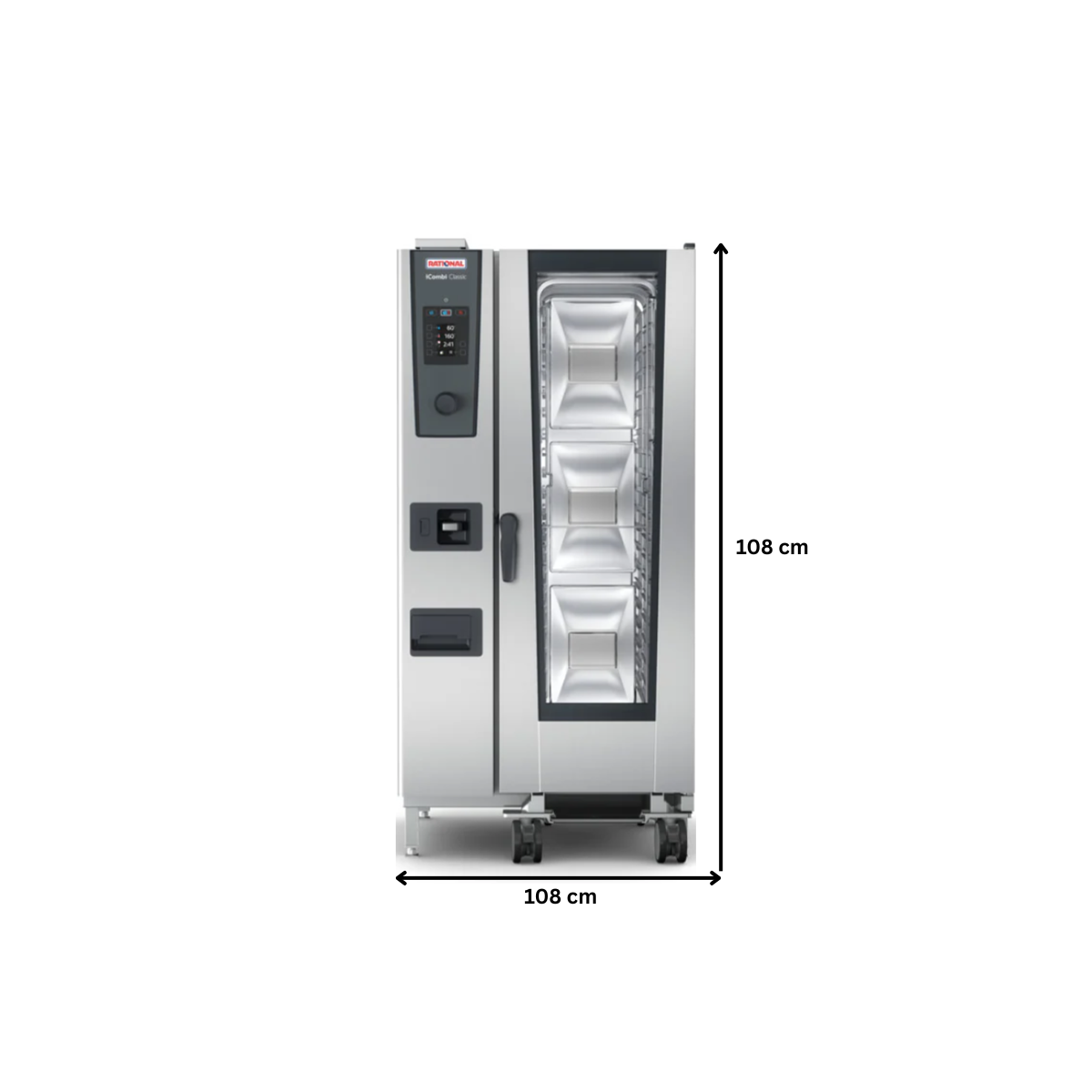 Cuptor profesional RATIONAL iCombi Classic gastro/patiserie, pe gaz, cu umidificare automata si boiler, 20 tavi GN2/1 - 4