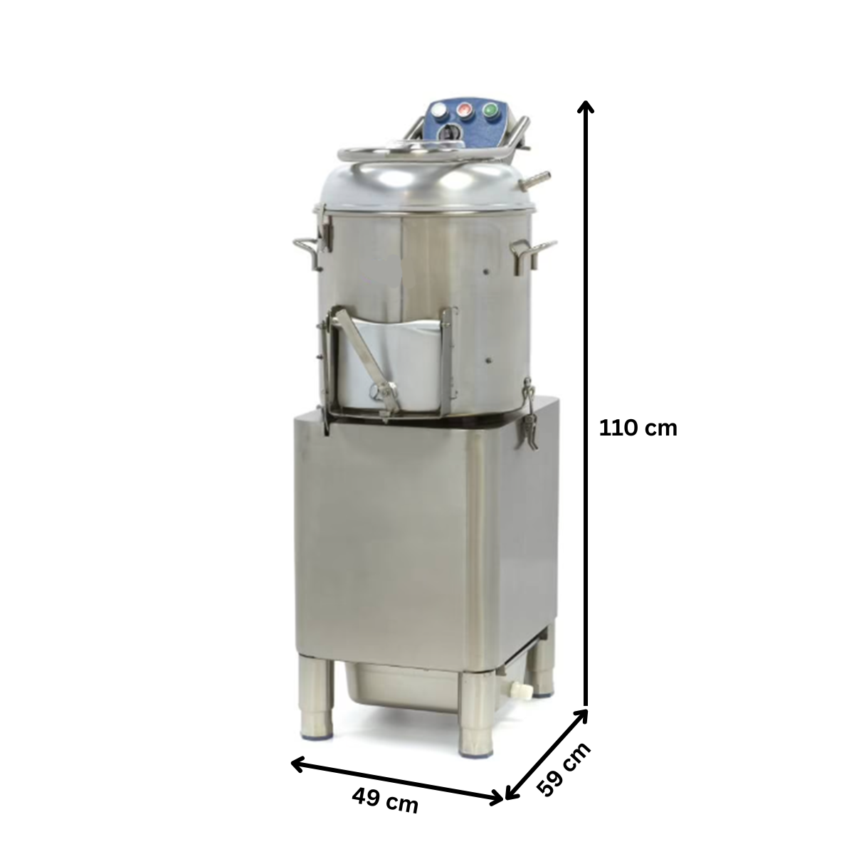 Masina de curatat cartofi 20 kg - motor monofazic - 6