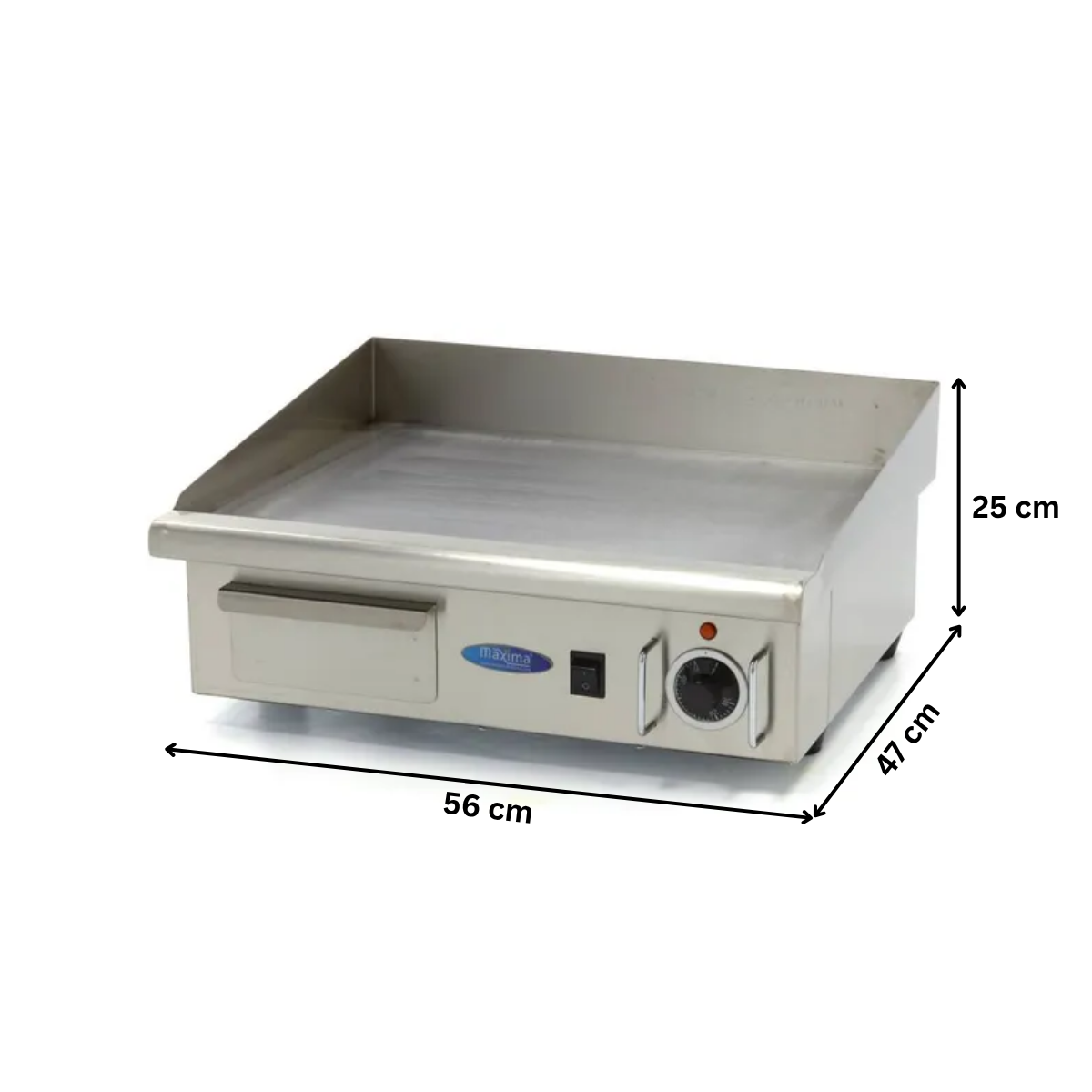 Grill electric profesional cu suprafata neteda MAXIMA - 5