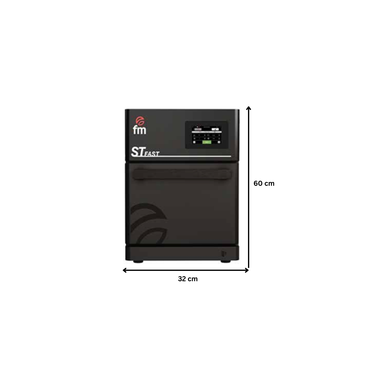 Cuptor multifunctional super rapid negru, racire ciclonica, 1 tava 300*300, 32*66*60 cm - 1