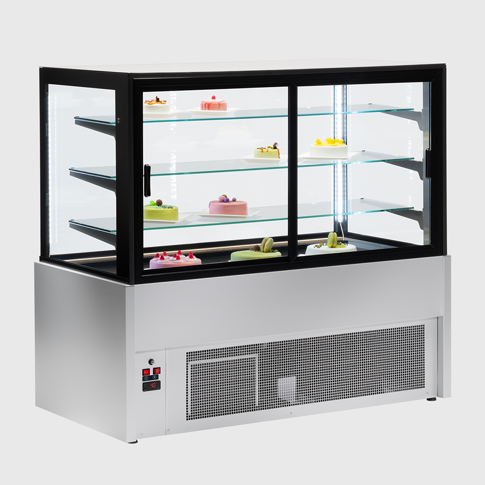 Vitrina frigorifica orizontala, cofetarie, geam drept self service 100 cm - 2