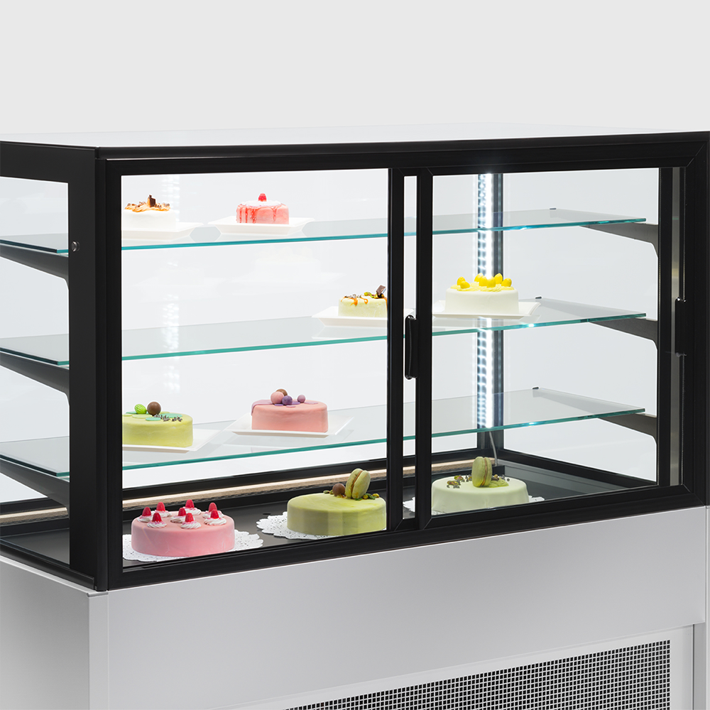 Vitrina frigorifica orizontala, cofetarie, geam drept self service 120 cm - 3