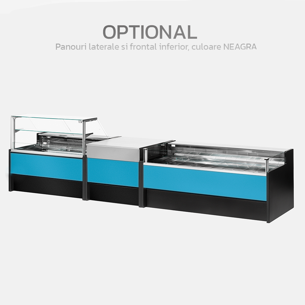 Vitrina frigorifica orizontala, carne, mezeluri, lactate, geam drept, ventilata 250 cm - 3