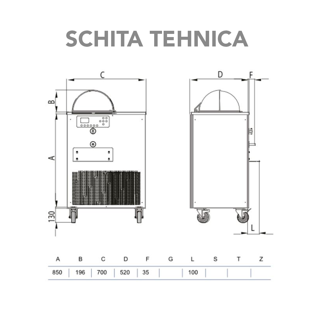Masina multifunctionala STAF59 pentru a produce, expune, conserva si servi inghetata 15 lt/h - 2