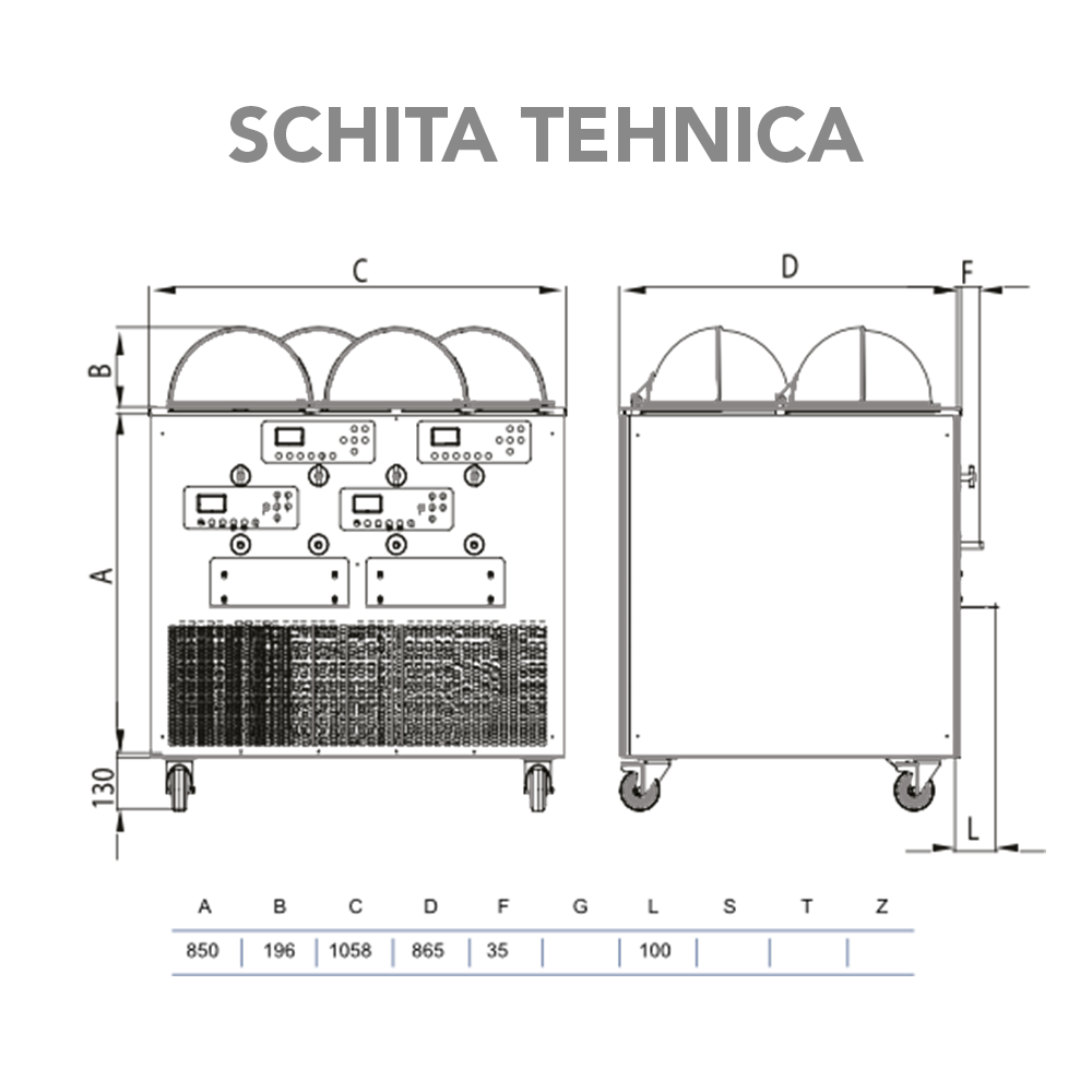 Masina multifunctionala STAF59 pentru a produce, expune, conserva si servi inghetata 4 x 15 lt/h - 2