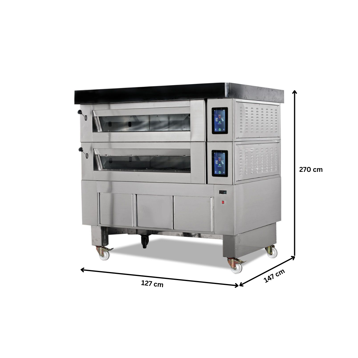 Cuptor profesional brutarie / patiserie, 2 x vetre, hota, dospitor cu roti - 4