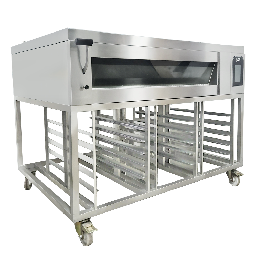 Cuptor profesional 1 vatra, brutarie / patiserie, cu suport, afisaj LCD, inox, 6 tavi,  165*145*44 cm - 4