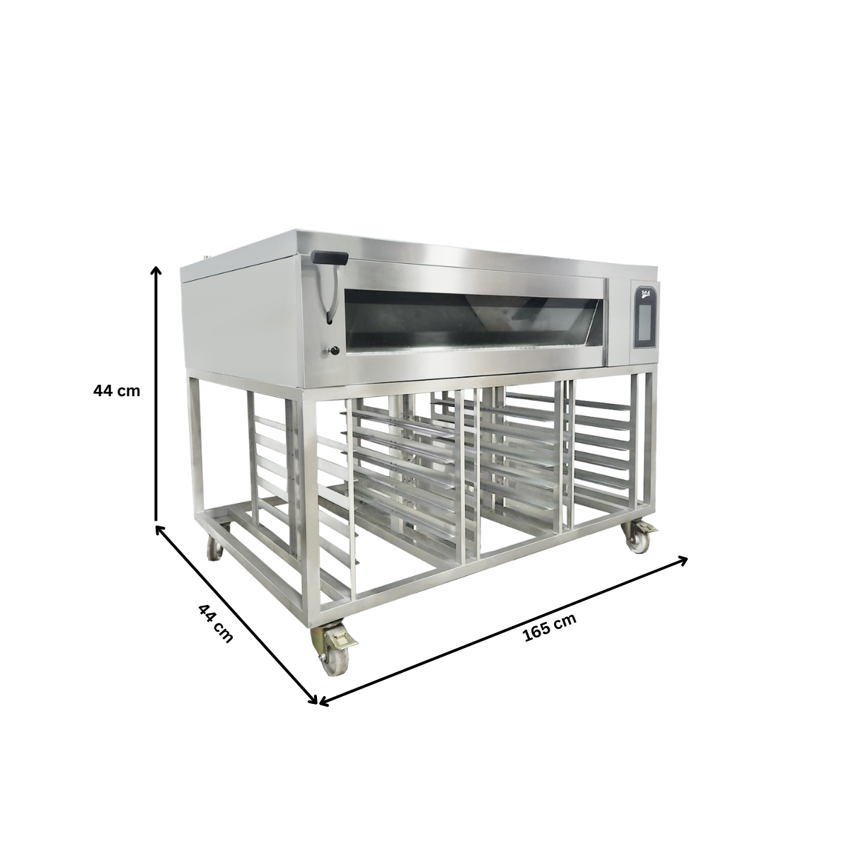 Cuptor profesional 1 vatra, brutarie / patiserie, cu suport, afisaj LCD, inox, 6 tavi,  165*145*44 cm - 5