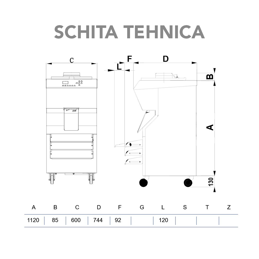 Robot profesional STAF59 cu extractie automata pentru pasteurizare, maturare, producere inghetata 60 lt/h si creme 25 lt/h - 6