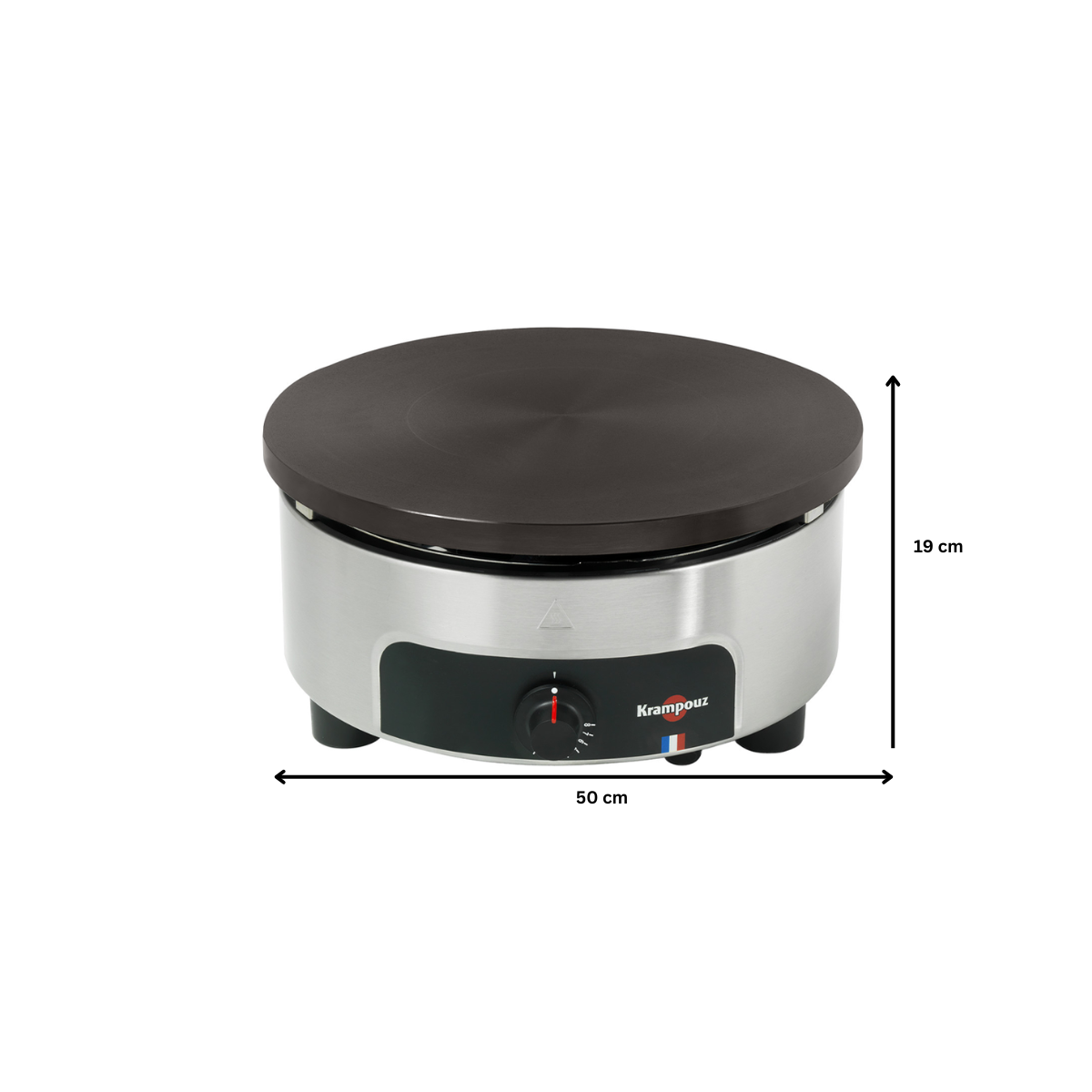 Crepiera pe gaz pentru clatite KRAMPOUZ cu 1 plita diam. 48 cm - 8