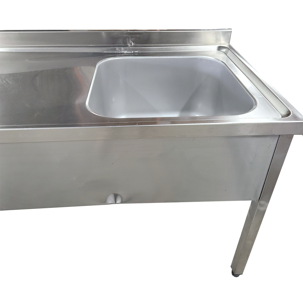 Spalator cu 1 cuva pe partea dreapta si picurator, inox, 180*70*85 cm - 1