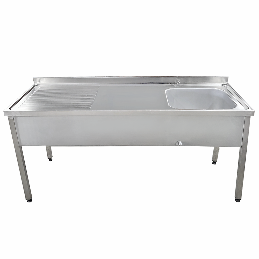 Spalator cu 1 cuva pe partea dreapta si picurator, inox, 180*70*85 cm - 0