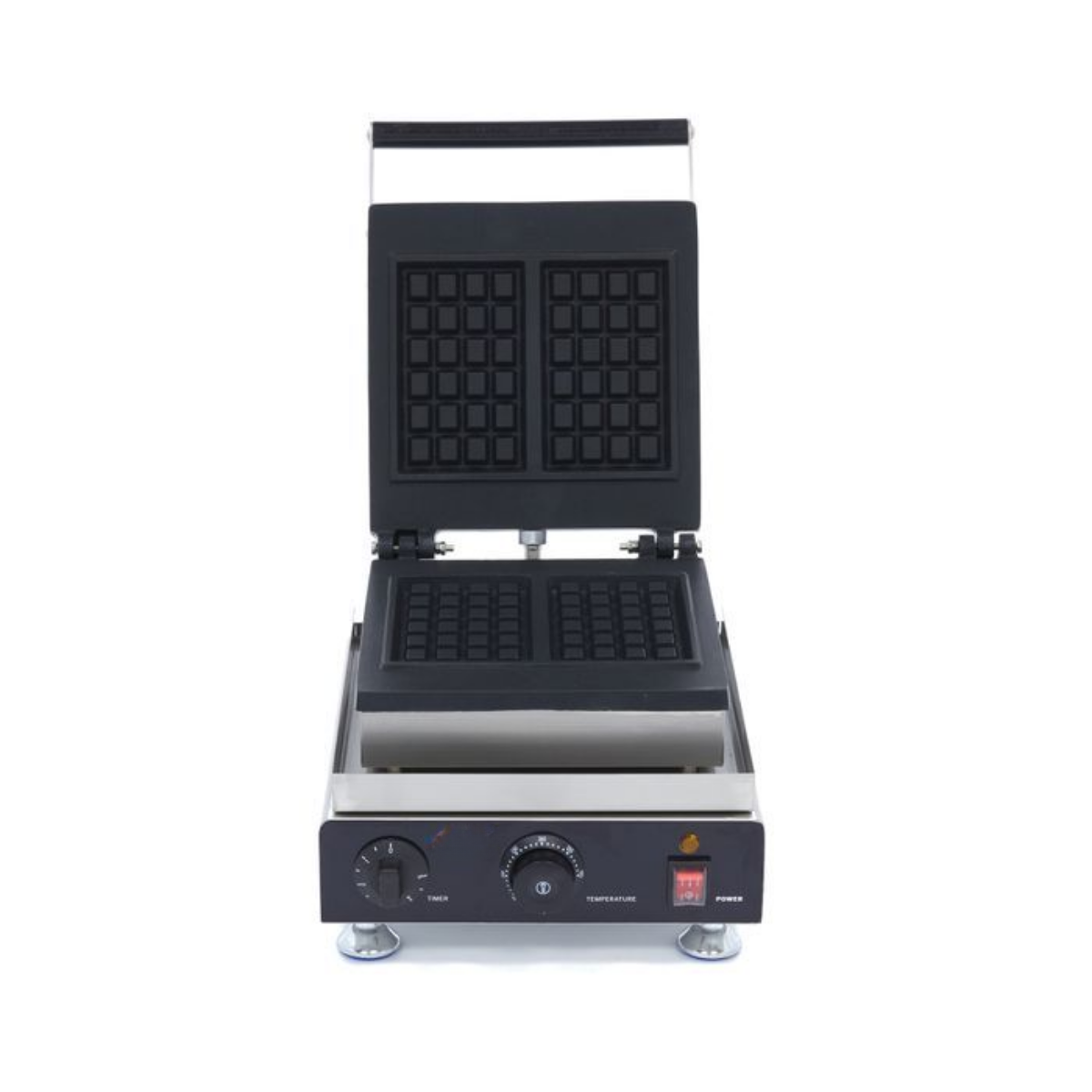Aparat Vafe/waffle Belgiene MAXIMA, 2 Bucati Simultan, Termostat 50-300°C, Timer, 1750W - 0