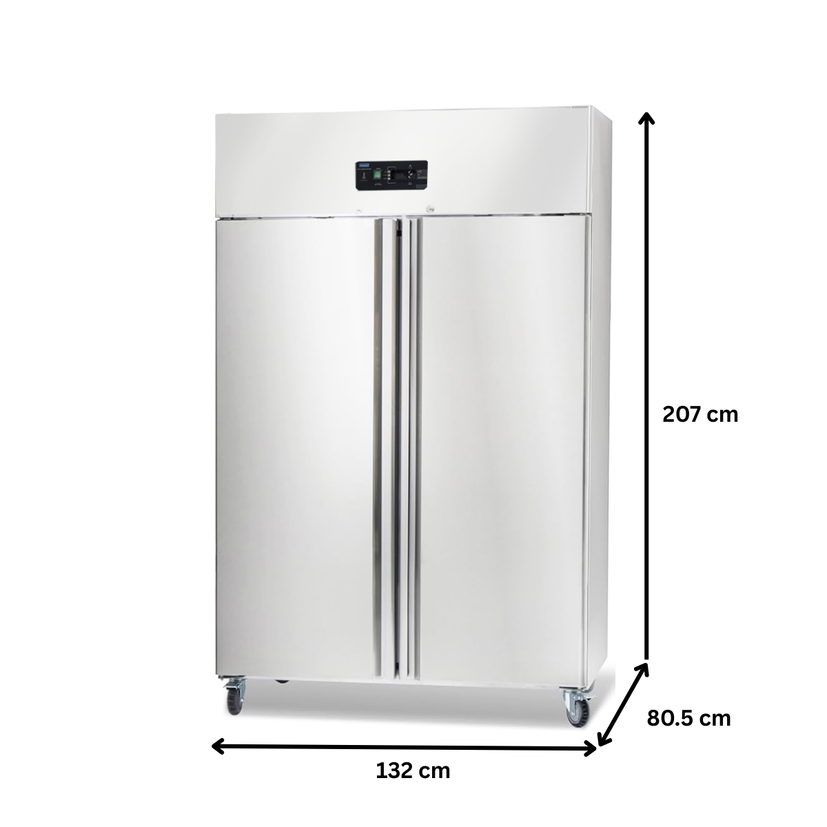 Dulap frigorific vertical inox cu 2 usi, 1240 lt - 2