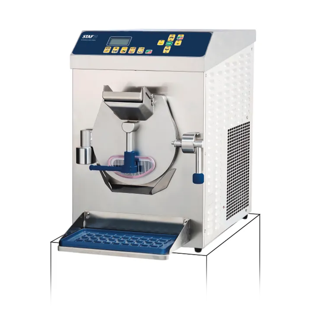 Masina de inghetata orizontala de banc STAF59 cu extractie automata, timer, 20 lt/h, panou digital, control densitate - 0