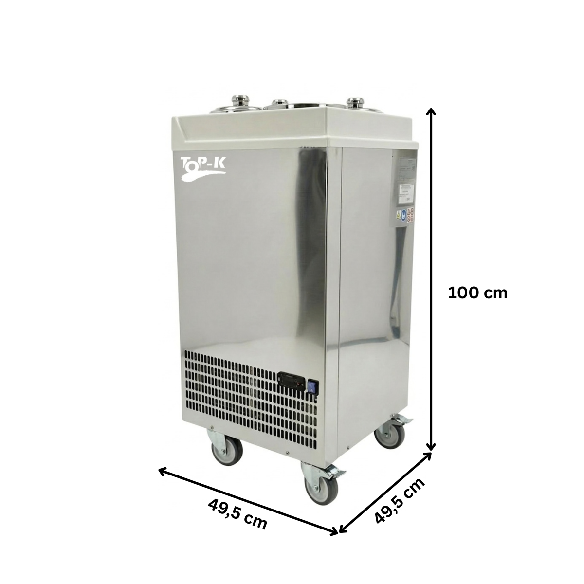 Vitrina frigorifica pentru inghetata STAF59 cu capace inox, 2 x 2,5 lt + 2 x 7,5 lt - 6